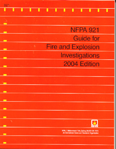 NFPA 921: Guide for Fire and Explosion Investigations